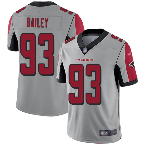 Atlanta Falcons Limited Silver Men Allen Bailey Jersey NFL Football #93 Inverted Legend->youth nfl jersey->Youth Jersey